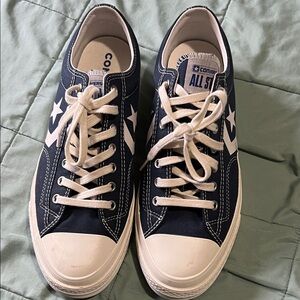 Converse Dark Blue All Star Shoes with White Details